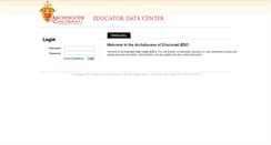 Desktop Screenshot of edc.catholiccincinnati.org